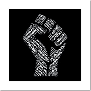 Civil Rights Black Power Fist Pride Posters and Art